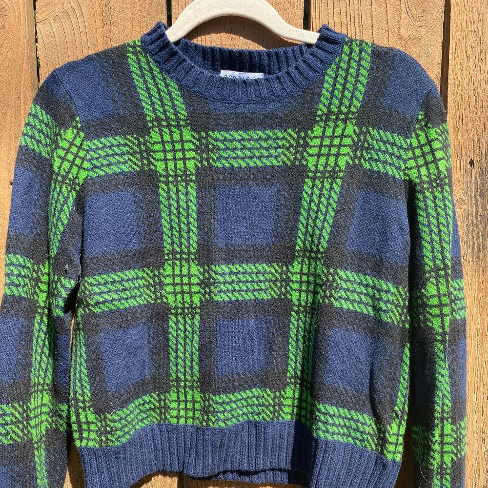 Shopbop Green Argyle Sweater, Small